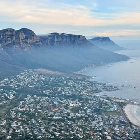 The Twelve Apostles and Camps Bay from the Table Mountain path