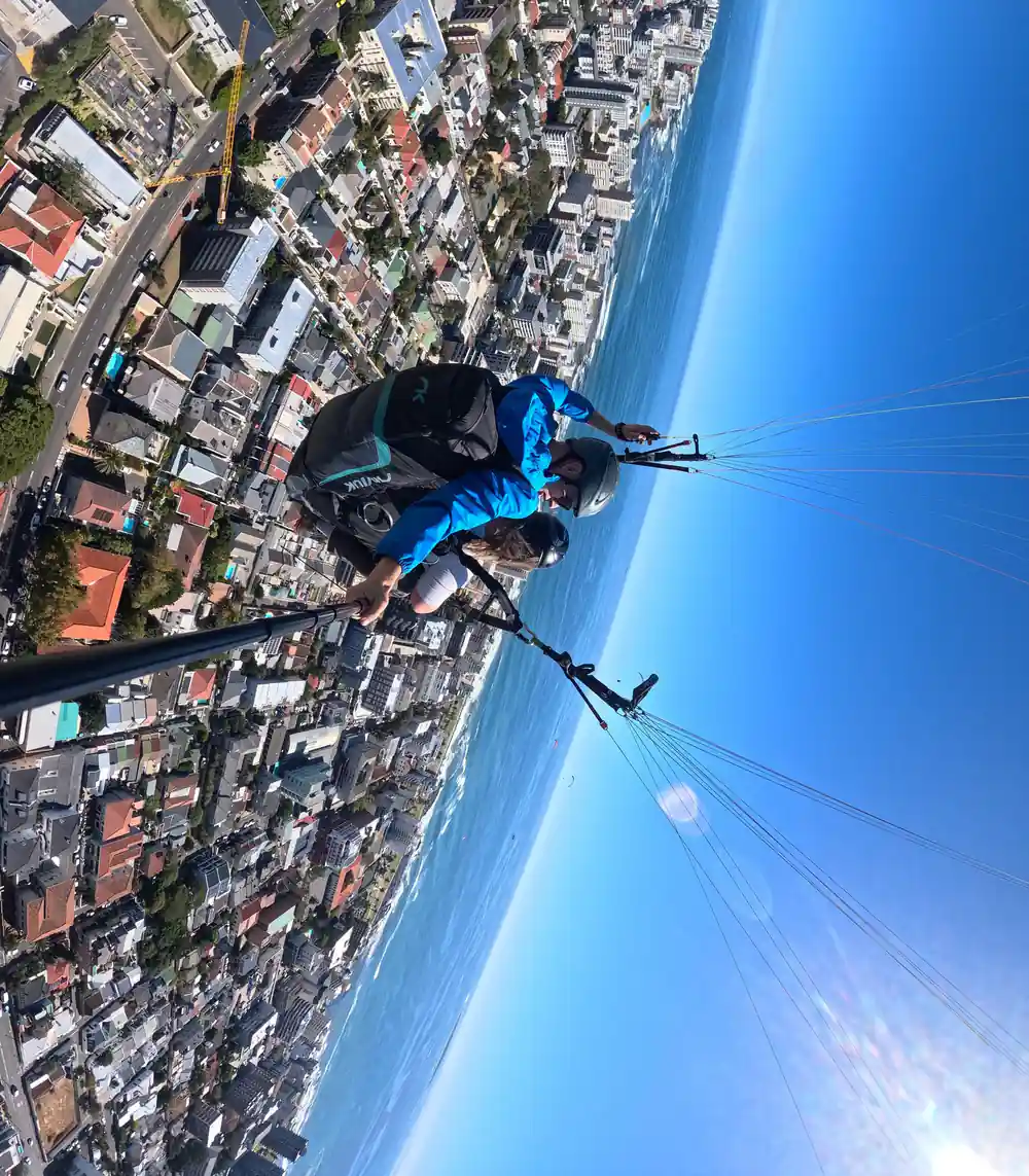 The streets of Sea Point below the wing